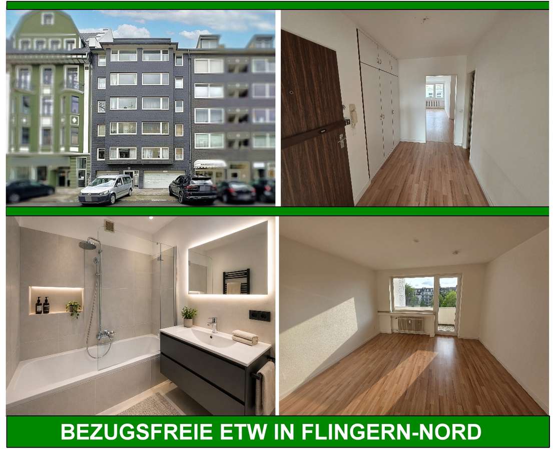 Mitten im Trendviertel Flingern-Nord - Bezugsfreie 2 ZKDB mit Loggia und TG-Platz
