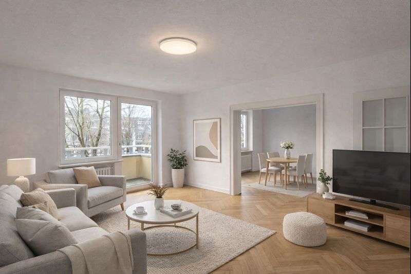 Klassische Altbauwohnung mit Parkett und hohen Decken in Düsseltal
