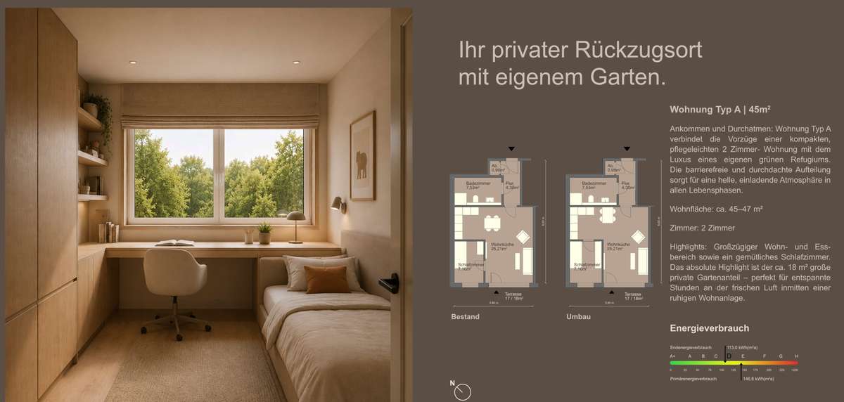 2-Zimmer-Balkonwohnung in Wittlaer – ca. 49,7 m² als solide Kapitalanlage